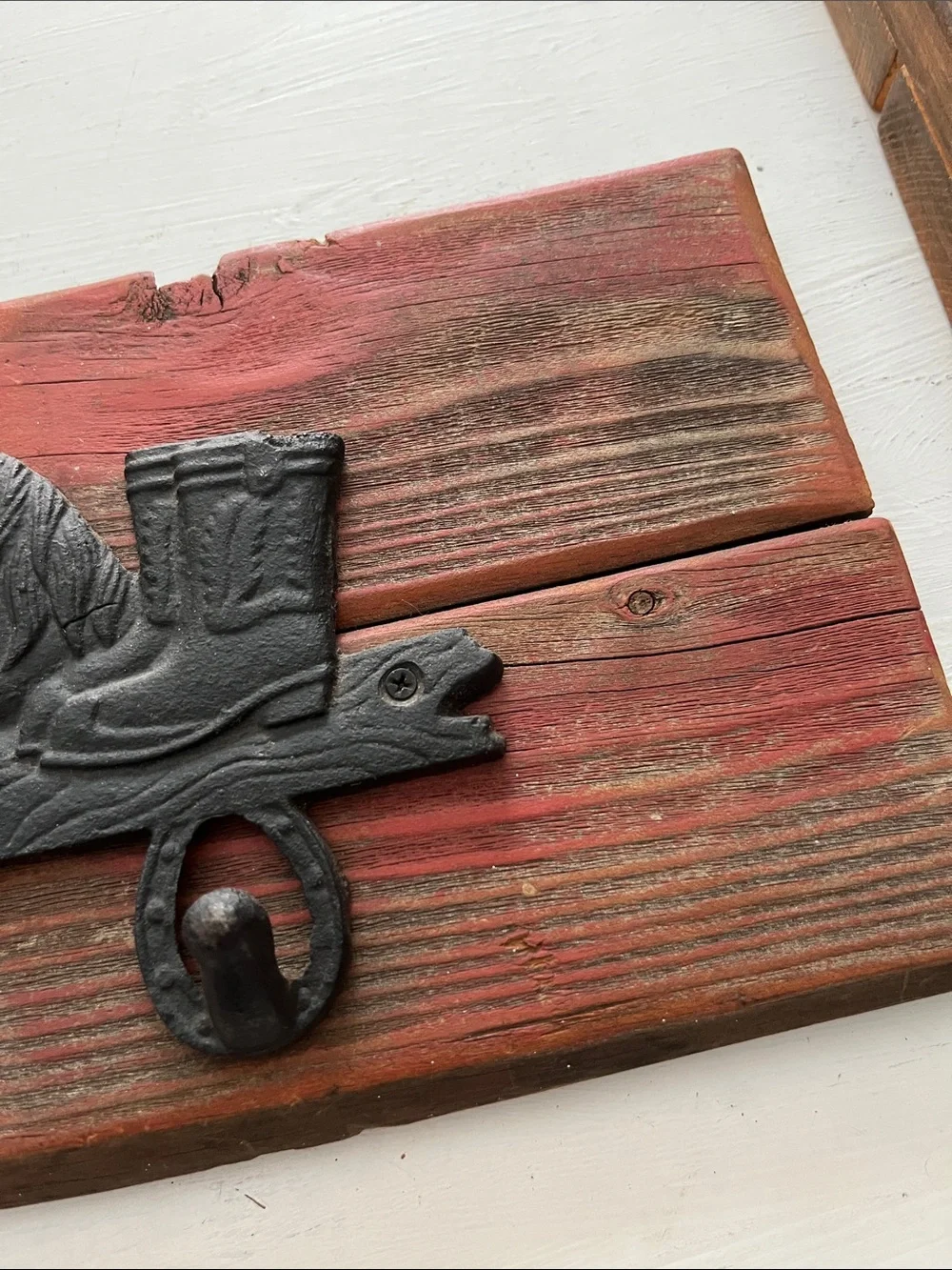N/A wood boot hooks
